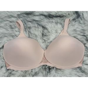 Leading Lady Full Coverage Nylon Beige Comfort Straps Underwire Size 50G Bra